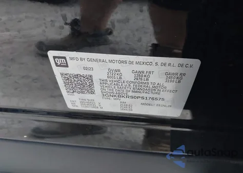 2023 Chevrolet Blazer Awd Rs z USA, uszkodzony, nr VIN 3GNKBKRS0PS176575